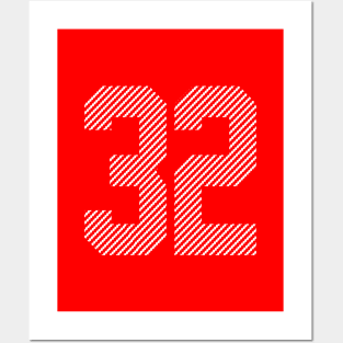 Iconic Number 32 Posters and Art